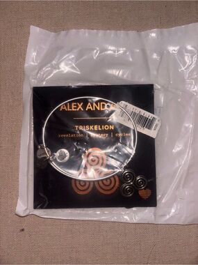 NWT Alex and Ani Triskelion Silver Bracelet